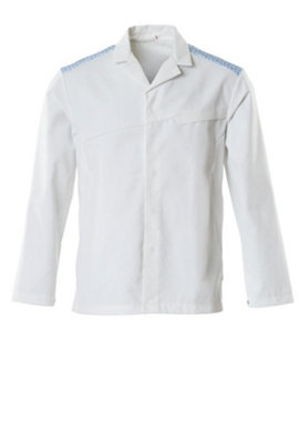 Mascot Food & Care Jacket (White/azure Blue)  (Xxxx Large) from B&Q