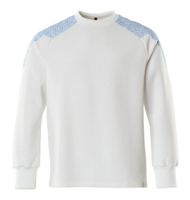 Mascot Food & Care Sweatshirt (White/azure Blue)  (Xxxx Large) from B&Q