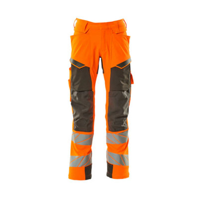 Mascot Accelerate Safe Trousers With Kneepad PocketsHi-Vis Orange/dark Anthracite   (33.5) (Leg LengthShort) from B&Q