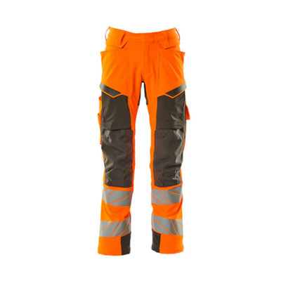 Mascot Accelerate Safe Trousers With Kneepad PocketsHi-Vis Orange/dark Anthracite   (28.5) (Leg LengthRegular) from B&Q