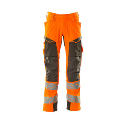 Mascot Accelerate Safe Trousers With Kneepad PocketsHi-Vis Orange/dark Anthracite  (34.5) (Leg LengthLong) from B&Q