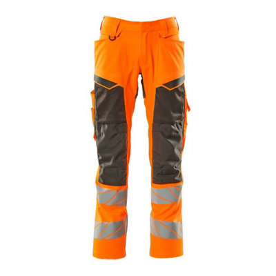 Mascot Accelerate Safe Trousers With Kneepad PocketsHi-Vis Orange/dark Anthracite  (35.5) (Leg LengthLong) from B&Q