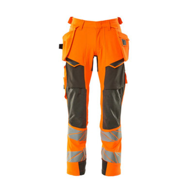Mascot Accelerate Safe Trousers With Holster PocketsHi-Vis Orange/dark Anthracite   (28.5) (Leg LengthRegular) from B&Q