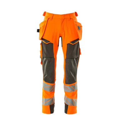 Mascot Accelerate Safe Trousers With Holster PocketsHi-Vis Orange/dark Anthracite   (40.5) (Leg LengthRegular) from B&Q