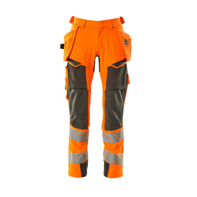 Mascot Accelerate Safe Trousers With Holster PocketsHi-Vis Orange/dark Anthracite   (48.5) (Leg LengthRegular) from B&Q