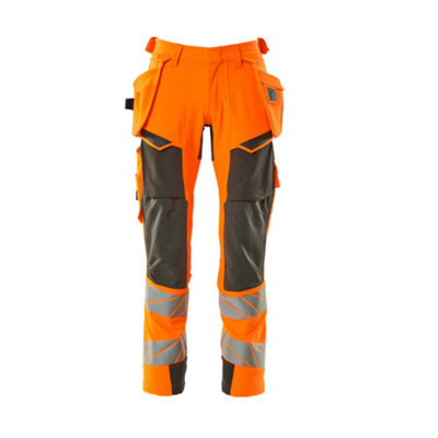 Mascot Accelerate Safe Trousers With Holster PocketsHi-Vis Orange/dark Anthracite   (32.5) (Leg LengthLong) from B&Q