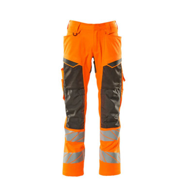 Mascot Accelerate Safe Trousers With Kneepad PocketsHi-Vis Orange/dark Anthracite   (32.5) (Leg LengthRegular) from B&Q