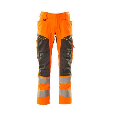 Mascot Accelerate Safe Trousers With Kneepad PocketsHi-Vis Orange/dark Anthracite   (34.5) (Leg LengthRegular) from B&Q