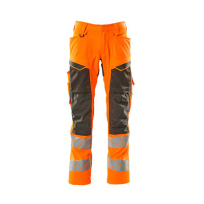 Mascot Accelerate Safe Trousers With Kneepad PocketsHi-Vis Orange/dark Anthracite   (50.5) (Leg LengthRegular) from B&Q
