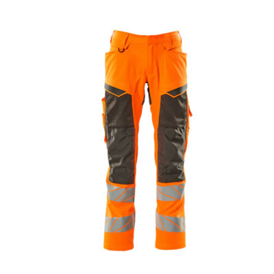 Mascot Accelerate Safe Trousers With Kneepad PocketsHi-Vis Orange/dark Anthracite   (52.5) (Leg LengthRegular) from B&Q