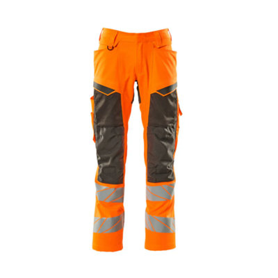 Mascot Accelerate Safe Trousers With Kneepad PocketsHi-Vis Orange/dark Anthracite   (35.5) (Leg LengthLong) from B&Q