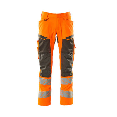 Mascot Accelerate Safe Trousers With Kneepad PocketsHi-Vis Orange/dark Anthracite   (42.5) (Leg LengthLong) from B&Q