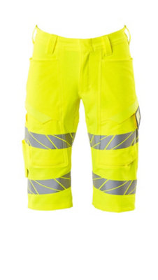 Mascot Accelerate Safe Ultimate Stretch Shorts (Hi-Vis Yellow)  (48.5) (Leg LengthRegular) from B&Q