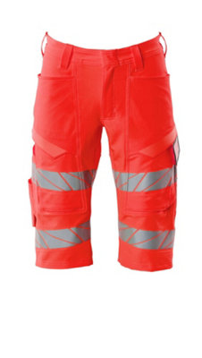 Mascot Accelerate Safe Ultimate Stretch Shorts (Hi-Vis Red)  (50.5) (Leg LengthRegular) from B&Q