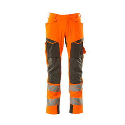 Mascot Accelerate Safe Trousers With Kneepad PocketsHi-Vis Orange/dark Anthracite   (28.5) (Leg LengthRegular) from B&Q