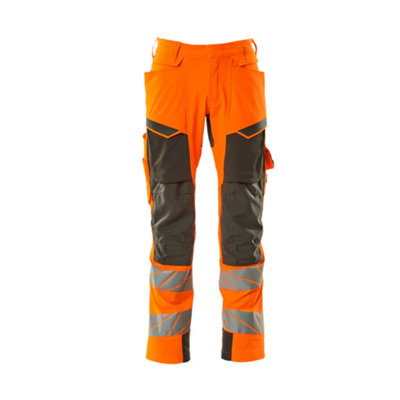 Mascot Accelerate Safe Trousers With Kneepad PocketsHi-Vis Orange/dark Anthracite   (30.5) (Leg LengthRegular) from B&Q