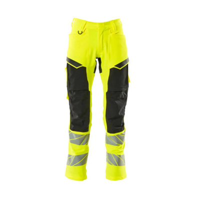 Mascot Accelerate Safe Trousers With Kneepad PocketsHi-Vis Yellow/black   (42.5) (Leg LengthLong) from B&Q