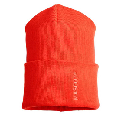 Mascot Complete Knitted Hat (Hi-Vis Red)  (One Size) from B&Q