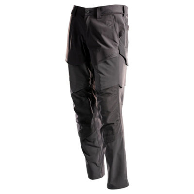 Mascot Customized Stretch Trousers With Kneepad PocketsBlack   (34.5) (Leg LengthRegular) from B&Q