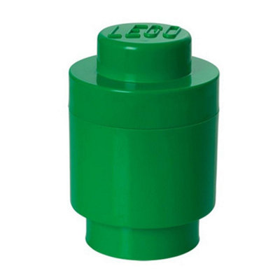 B&Q -  Round 1-Stud Stackable Storage Brick Green