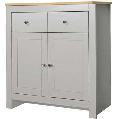 B&Q -  Home Emerald Sideboard With 2 Doors / 2 Drawers Grey Oak Look