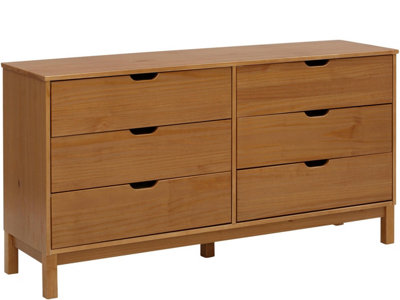 Dorel Post Chest With Drawers In Stained Wax Size 6 B&Q