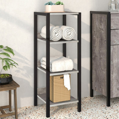 DHP Furniture Chris Shelves, Concrete Look Black - Image 3