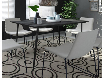 B&Q -  Home Monza Dining Table 120 Cm In Black