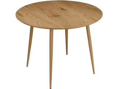 Dorel Monza Dining Table Dia100 Cm In Oak Look