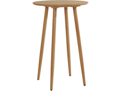 B&Q -  Home Monza Round Bar Table 60 Cm In Oak Look