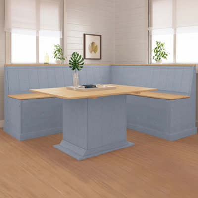  - Dorel Home Sara Kitchen Corner Bench L In Grey Wax