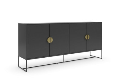 Dorel Asia Sideboard 4 Doors In Anthracite from B&Q