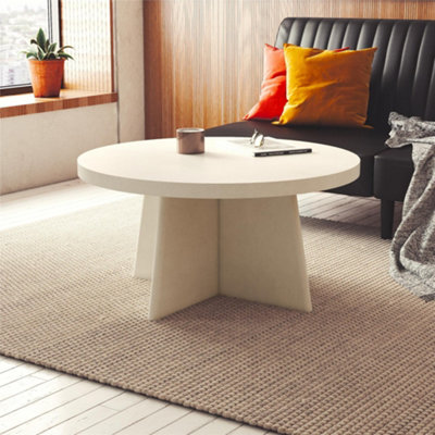 Dorel Home Liam Round Coffee Table Plaster from B&Q