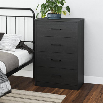 Dorel Home BrEZ Build Pearce Dresser with 4 drawers in Black Oak, 40x71x102cm (DxWxH) - Image 3
