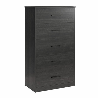 B&Q -  Home Brez Build Pearce 5 Drawer Dresser Black Oak - Image 3