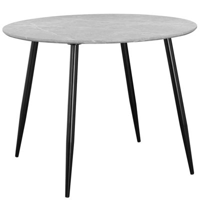 Dorel Monza Dining Table Dia100 Cm In Stone Black from B&Q