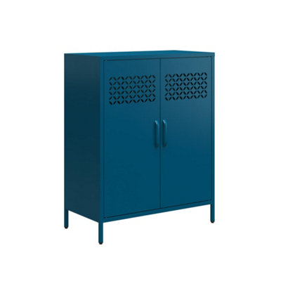 Dorel Annie Metal Cabinet With 2 Doors Blue from B&Q