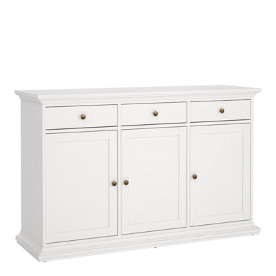 Furniture To Go Paris Sideboard With 3 Doors And 3 Drawers In White from B&Q