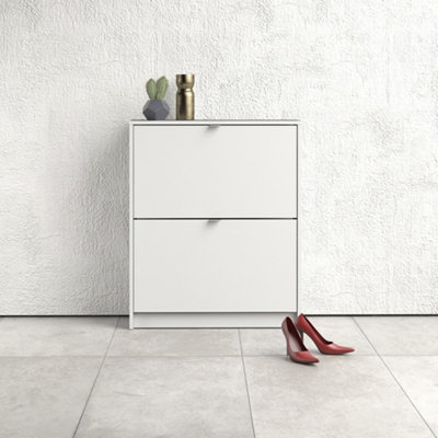 Furniture To Go - Shoe Cabinet - Double Layer - White - Image 3
