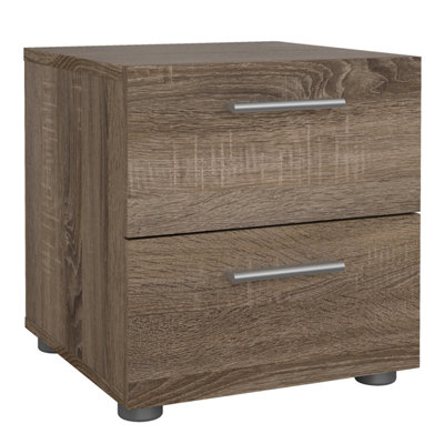 Furniture To Go Pepe Bedside 2 Drawers In Truffle Oak from B&Q