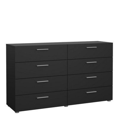 Furniture To Go Pepe Wide Chest Of 8 Drawers (4+4) In Black from B&Q