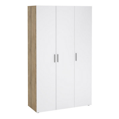 Furniture To Go Pepe Wardrobe With 3 Doors In Oak With White High Gloss from B&Q