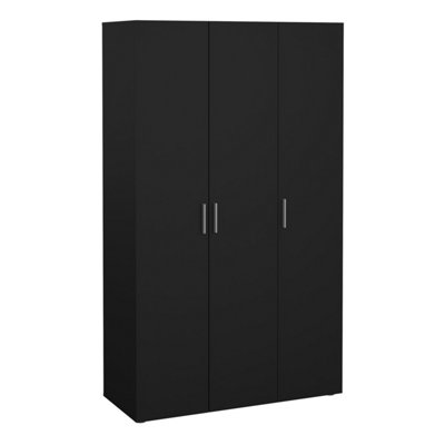 Furniture To Go Pepe Wardrobe With 3 Doors In Black from B&Q