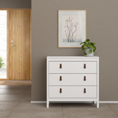  - Madrid White No Effect 3 Drawer Chest (H)797mm (W)823mm (D)384mm
