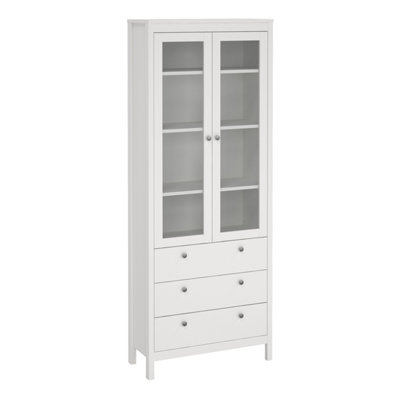 Furniture To Go Madrid China Cabinet 2 Doors W/glass + 3 Drawers In White from B&Q