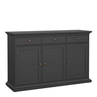 Furniture To Go Paris Sideboard With 3 Doors And 3 Drawers In Matt Grey from B&Q