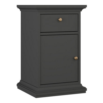 Furniture To Go Paris Nightstand 1 Door + 1 Drawer In Matt Grey from B&Q