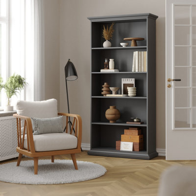 Furniture To Go Paris Tall Bookcase - Matt Grey - Image 5