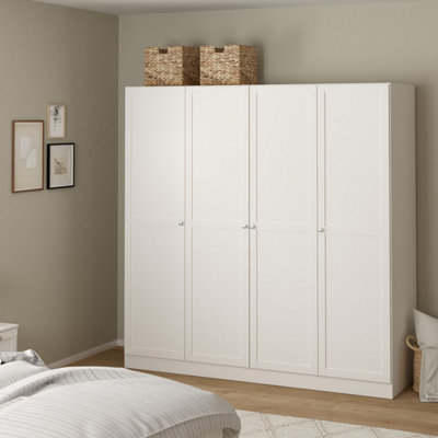 Furniture To Go Brande Wardrobe With 4 Frame Doors In White