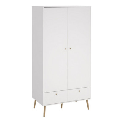 B&Q -  Cumbria Wardrobe With 2 Doors + 2 Drawers In White